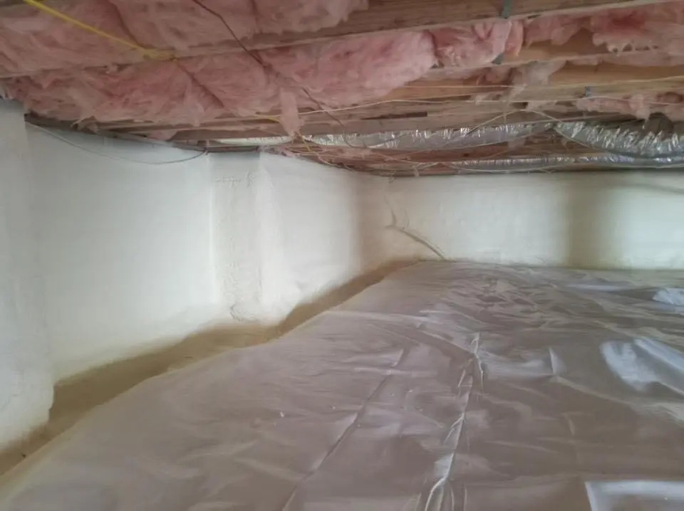 Crawl space encapsulation with closed-cell spray foam for Metal Roof Coating in Northampton